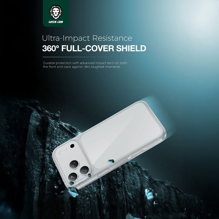 Green Lion Quad Protection Pack for iPhone 17 Pro, 3D Pet Privacy Glass, Anti-Shock Case, Nano HD Black Film, Camera Lens Protector, 360° Protection, Anti-Fingerprint, 28° Anti-Spy Glass - Black