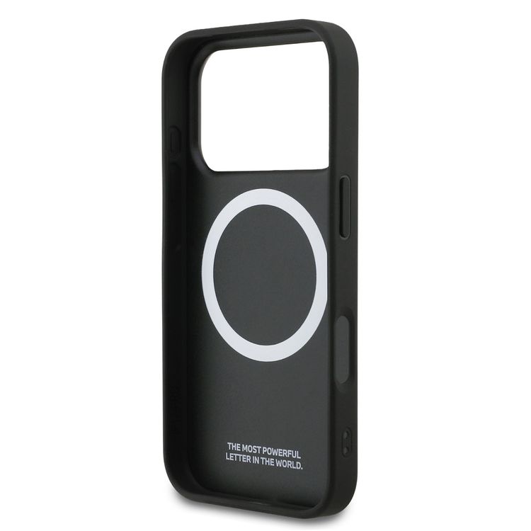 جراب BMW MagSafe مغلف بالكامل من الجلد مع شعارات معدنية لجهاز iPhone 17 Pro Max، تغليف مستدام، تصميم سهل التركيب، نحيف، حماية من السقوط - أحمر