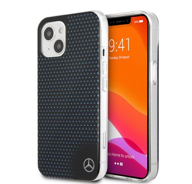 CG MOBILE Mercedes Benz PC/TPU Case with Black Stars Pattern Compatible for iPhone 13 Pro Max (6.7") Anti-Scratch, Easy Access to All Ports, Drop Protection & Shock Absorption Back Cover Suitable with Wireless Charging Officially Licensed