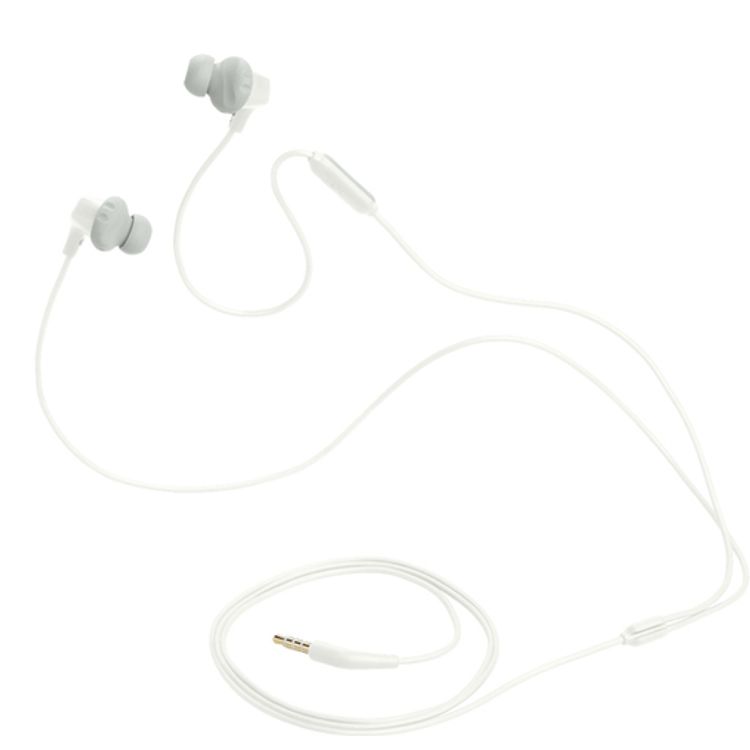JBL Endurance Run2 Sports Wired In-Ear Headphones, Twist Lock, Water Proof, Sweat Resistant, Magnetic Buds, Hands-Free Phone Calls, 8.2mm Driver Size, JBL Pure Bass Sound - White