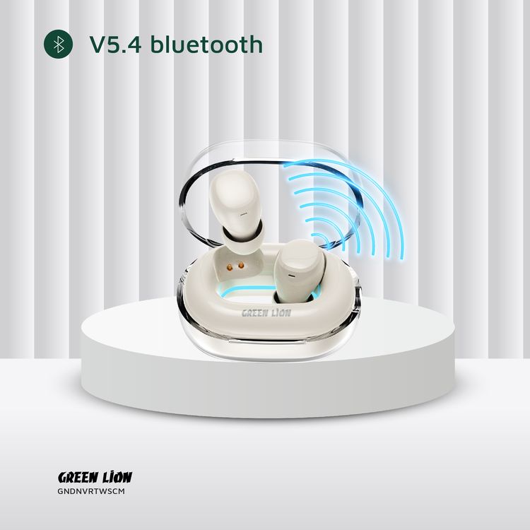 Green Lion Denver True Wireless Earbuds with IPX4 Waterproof, Voice Assistant, In-ear Comfort, Dual-Mic, Touch Control, 3 Hours Playtime - Cream
