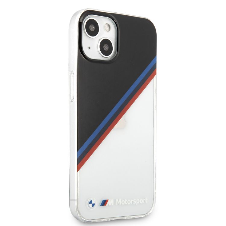 جراب CG MOBILE BMW Motorsport Collection PC / TPU صلب قطري ثلاثي الألوان أسود متوافق مع iPhone 13 (6.1 بوصات) سهولة الوصول إلى جميع المنافذ