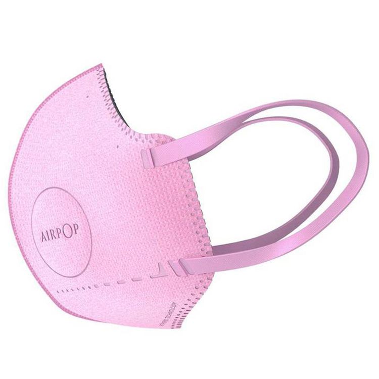 Airpop Pocket Reusable Kids Face Mask with 4 Pieces per Pack, 4-Layer Filter Face Covering, Up to 40 Hours of Wearability, 3D Structure, Soft Ergonomic Foam Seal, 99.3% Particle Filtration & 99.9% Bacterial Filtration - Pink