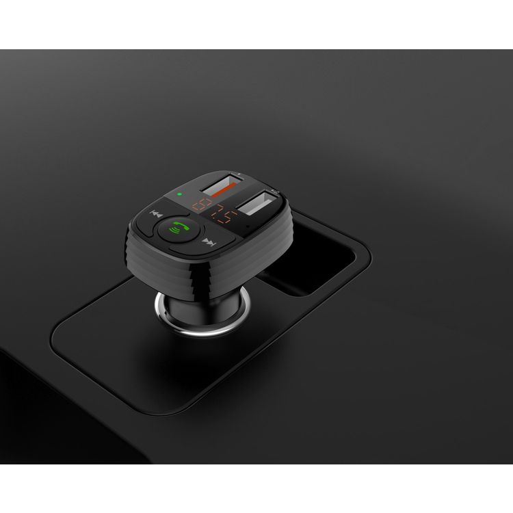 Devia Smart Series FM Transmission Car Charger 18W - Black