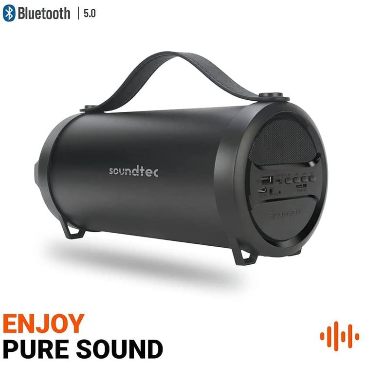 Porodo Portable Bluetooth Speaker, Soundtec Chill Compact Portable Wireless Speaker with Built-in Rechargeable Battery 1500mAh, Pure Sound, 6-hours Play Time, 10W Speaker Power,