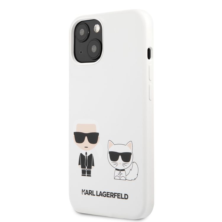 CG MOBILE Karl Lagerfeld Liquid Silicone Case Karl & Choupette Compatible for iPhone 13 Pro Max (6.7") Anti-Scratch, Easy Access to All Ports, Drop Protection & Shock Absorption Back Cover Suitable with Wireless Charging Officially Licensed