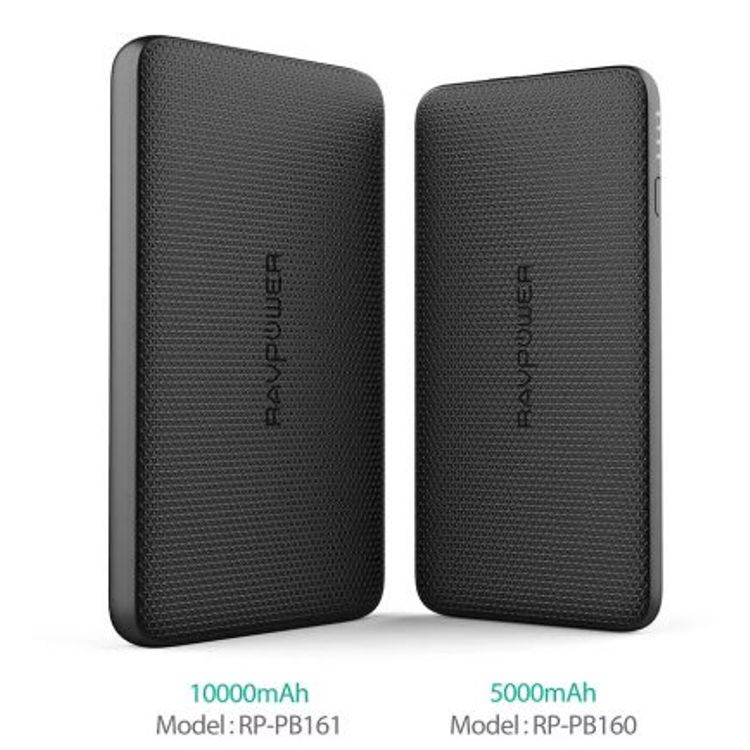RAVPower Blade Series Portable Power Bank 10000mAh with Built-In Type-C Cable, Compact & Portable Portable Charger Support Power Delivery & QC3.0 - 10000 mAh