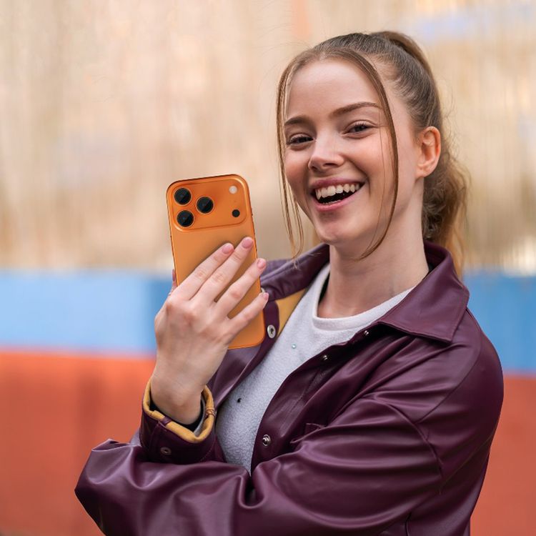 Levelo LucentTrio Camera Lens Protector with 99%  Transmittance for iPhone 17 Pro / 17 Pro Max, Anti-Fingerprint, Anti-Scratch, Double-Sided AR Glass, Oleophobic Coating, Multi-Layer Protection, Strong Adhesive - Titanium Orange