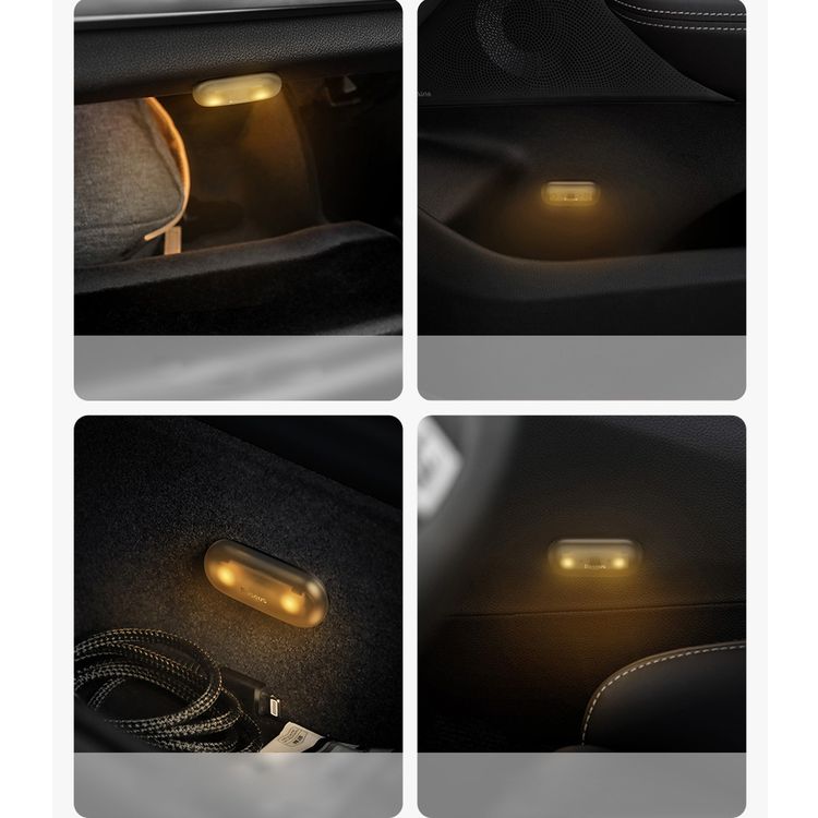 Baseus Capsule Car Interior Lights with Touch Control, Waterproof and Dustproof - White
