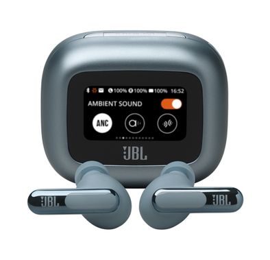 JBL Live Beam 3 In-Ear Earbuds with Display & Mic, True Wireless, 48 Hours Working Time, Type-C & Wireless Charging, ENC, ANC - Blue