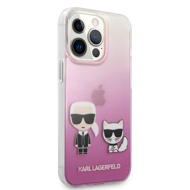 Karl Lagerfeld PC/TPU Hard Case Ikonik Choupette For iPhone 13 Pro Max (6.7 ) - Pink
