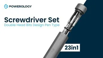 Buy Powerology 22 Bits Black Screwdriver Set with Internal Storage | Double Ended Bits - Black | (P23N1PSBK)