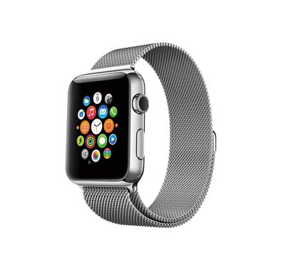 Porodo iGuard Stainless Steel Mesh Watch Strap for Apple Watch 44/45mm, Breathable & Comfortable Design, Fully Magnetic Milanese Loop, Compatible with SE, Series 7, 6, 5 & 4, Adjustable Strap - Silver