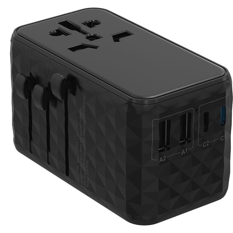 Powerology 4-Port Universal GaN Super Charger - Black