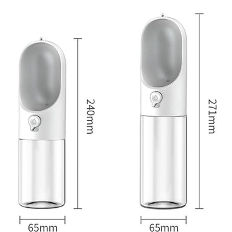 PETKIT Portable Pet Water Bottle with 300mL Capacity, Activated Carbon Filter, BPA-Free, Leak Proof, Portable - Clear