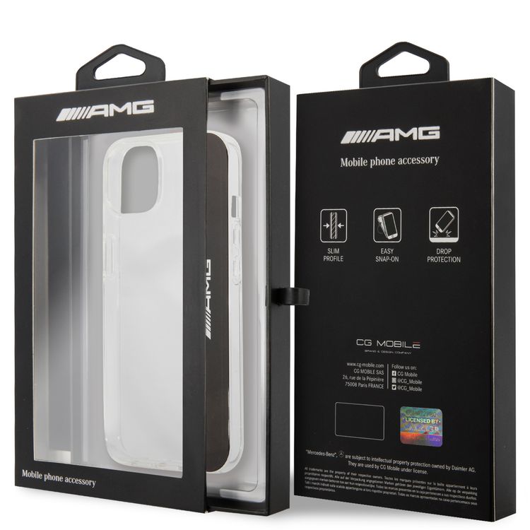 CG MOBILE AMG PC/TPU Hard Case Electroplated Area & Line Compatible for iPhone 13 (6.1") Easy Access to All Ports, Shock-Absorption, Anti-Scratch, & Drop Protection