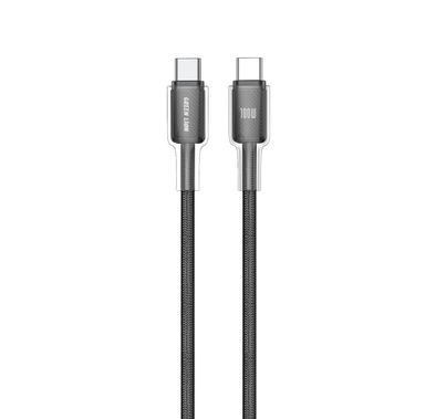 Green Lion USB-C to USB-C Cable with Transparent PC Casin...