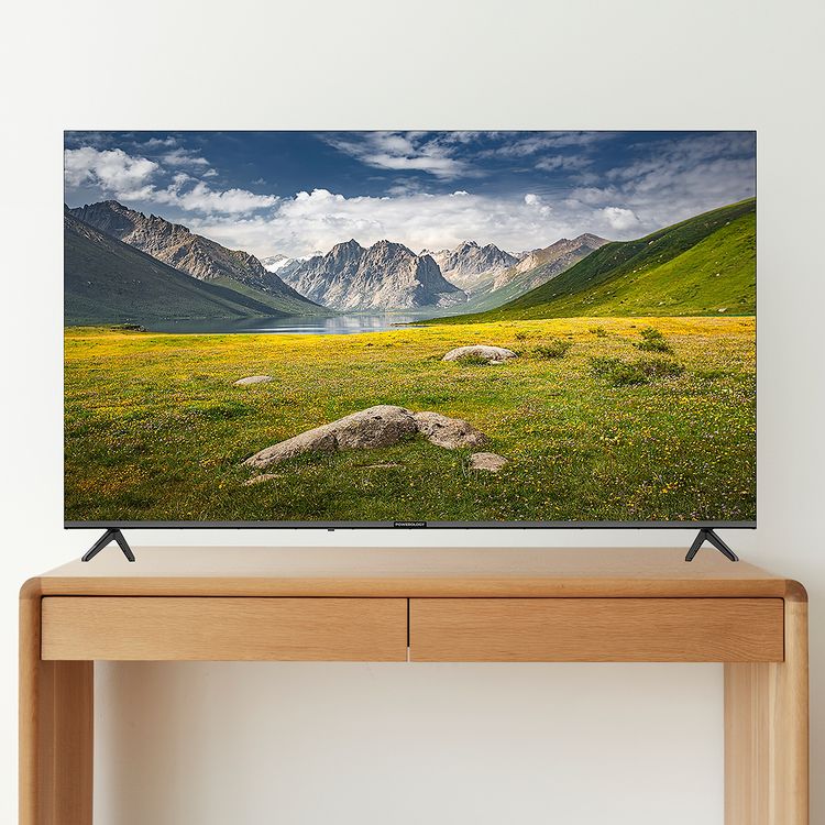باورولوجي تلفزيون سمارت أندرويد 75 بوصة بدعم HDR، 3 مداخل HD، حجم ذاكرة RAM 1.5GB، دعم يوتيوب، نتفليكس، وشاهد، 4K ألترا اتش دي - أسود