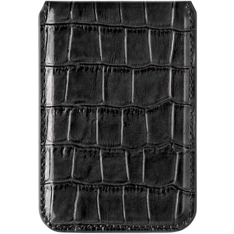 Green Lion Mag Wallet Holder with Genuine Leather Material, Phone Holder, Multiple Pockets, Powerful magnet, Strong & Slim Design - Black