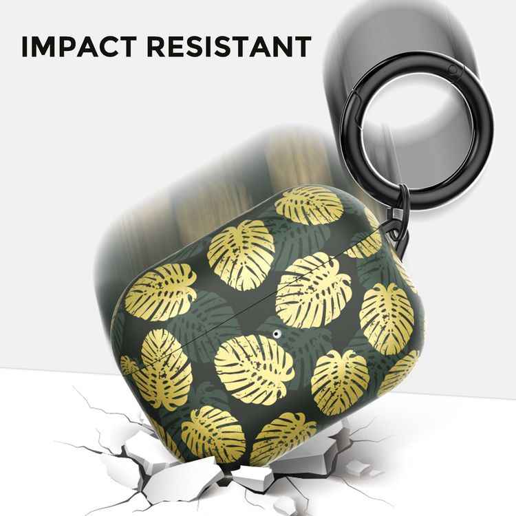 AhaStyle Premium TPU IMD Patterns Case with Anti-Lost Ring Compatible for AirPods Pro, Scratch Resistant, Shock Absorption, Drop Protection, & Dustproof Protective Hard Shell