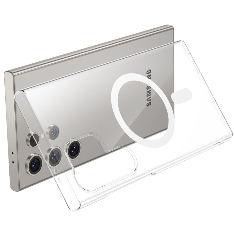 Green Lion MagSafe Delgado PC Case for Samsung Galaxy S24 Ultra with Precise Cutouts, Anti Fingerprint & Anti Yellowing, Eco-Friendly Material, HD Clarity, Daily Protection - Clear