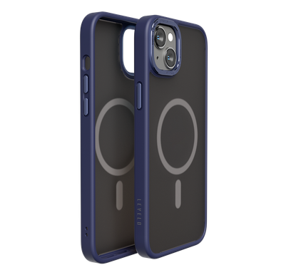 Levelo Magsafe Kayo Matte Back Case for iPhone 14 Plus - Blue/Blue