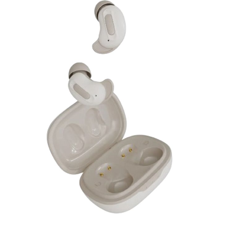 Green Lion Majestic True Wireless Earbuds TWS, High Definition Microphone, Voice Assistant Mode, Touch Control, Music Mode, Game Mode, ANC - Beige