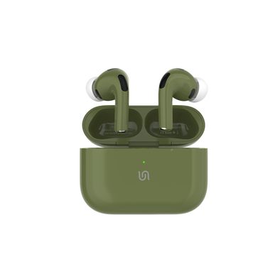Porodo ANC Earbuds Pro III, 13mm Driver Size, 300mAh Charging Case & 30mAh Earbuds Battery, 25dB Noise Reduction, Voice Assistant, Up to 5 Hours Play Time, 25m Transmission Range - Green