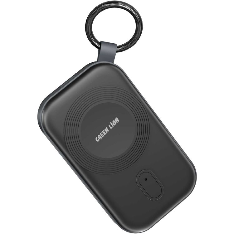 بنك الطاقة Green Lion iWatch بقوة 1200 مللي أمبير في الساعة، شحن سريع، مؤشر LED، مخرج USB-C، شحن لاسلكي، محمول - أسود