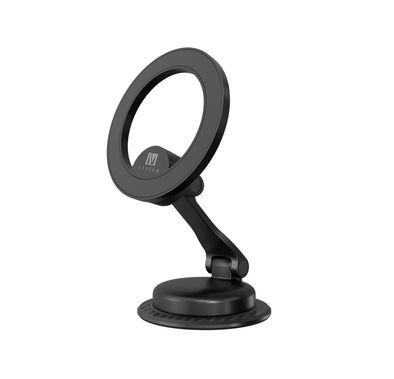 Levelo Aria MagSafe Car Phone Holder With Rotatable Base, Up to 1260° Multi-Angle Adjustment, N52 Magnets, 2.5kg Weight Bearing - Metallic Black