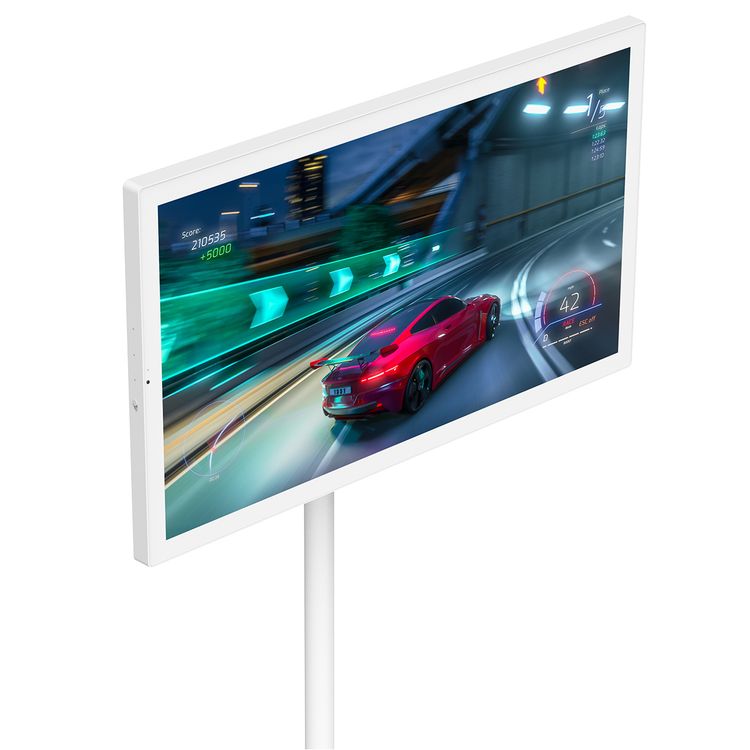 Powerology 32" Android Smart Screen, 15600 mAh Battery Capacity, 5 MP Camera, HDMI, USB-C, USB-A, 3.5 mm Audio Jack Ports, 3-Pin UK Plug - White