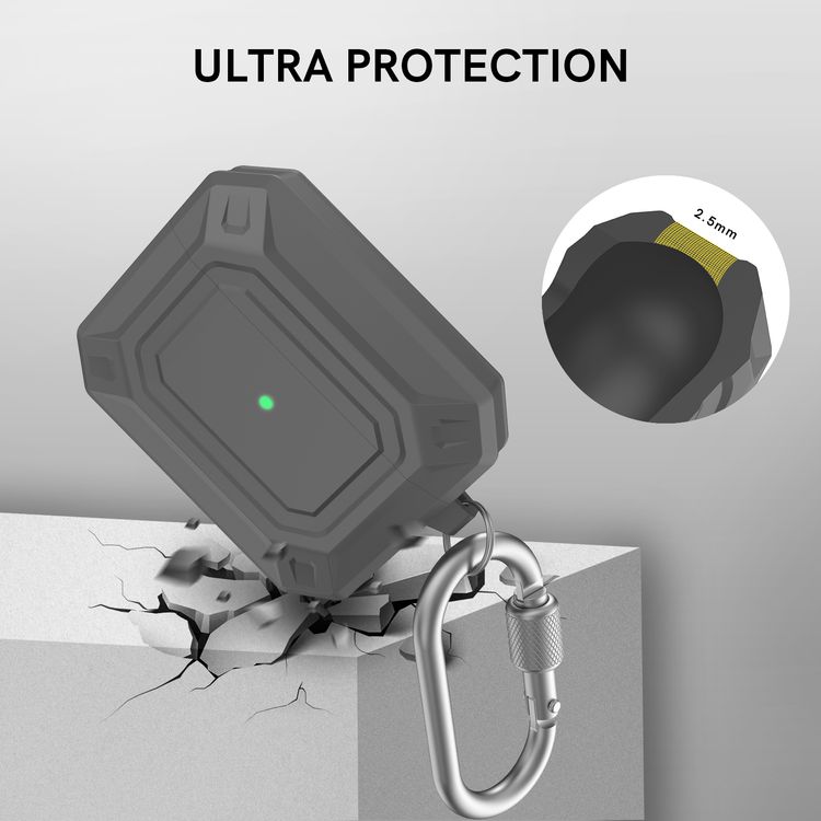 AhaStyle Premium Silicone Rugged Design Case with Anti-Lost Carabiner Compatible for AirPods Pro, Scratch Resistant, Shock Absorption & Dustproof