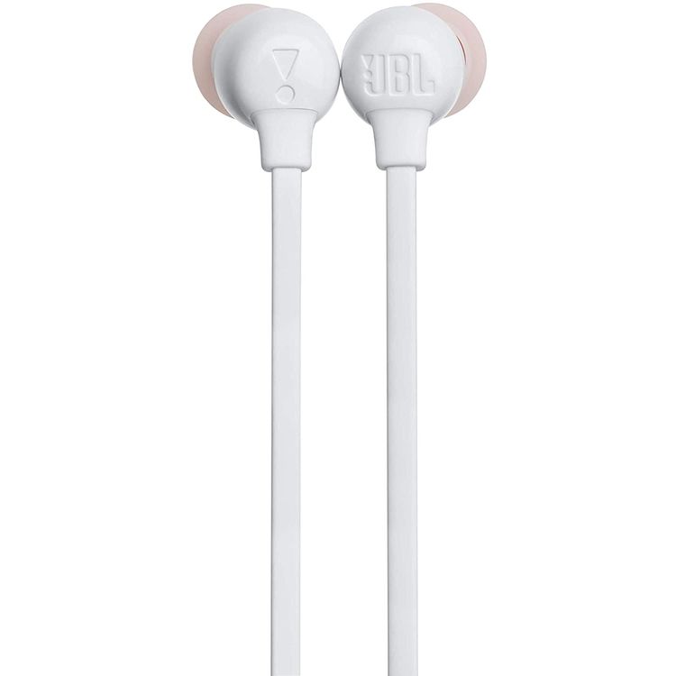 JBL T115BT Wireless In-Ear Headphones, Pure Bass Sound, 8 Hours Battery with Quickly Charge, Multi-point Connectivity, 3 Button Remote with Microphone -  White