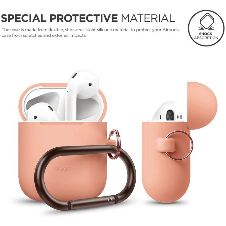Apple AirPods 1 & 2 Elago Hang Case - Peach
