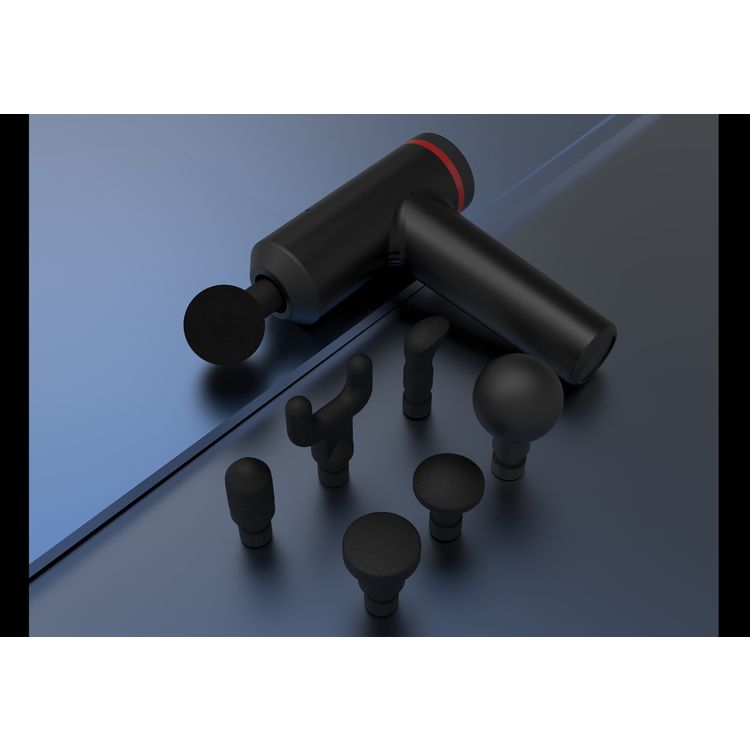 Devia 359668-BK General Fascia Gun Electric Massager Muscle Relaxer for Pain Relief { Brush Motor } 2000mah 25W - Black