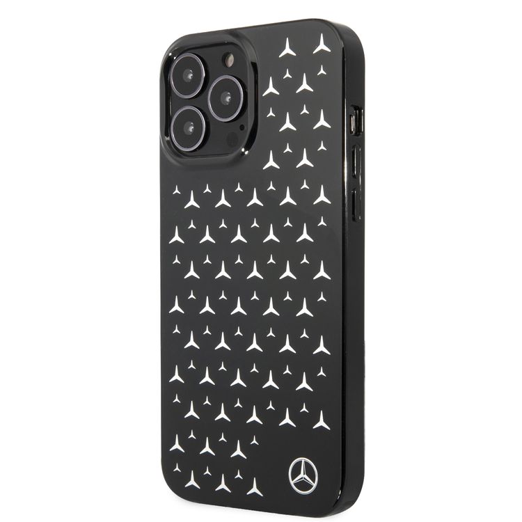 CG MOBILE Mercedes Benz PC/TPU Case with Electroplated Stars Pattern Compatible for iPhone 13 Pro Max (6.7") Anti-Scratch, Easy Access to All Ports, Drop Protection