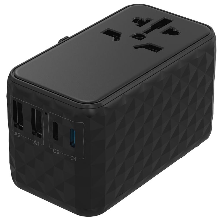 Powerology 4-Port Universal GaN Super Charger - Black