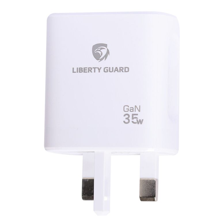 Liberty Guard 4-in-1 Protection Pack for iPhone 16 Pro Max, MagSafe Transparent Case, 35W GaN Charger, Tempered Glass Protector, Clear Camera Lens - Clear