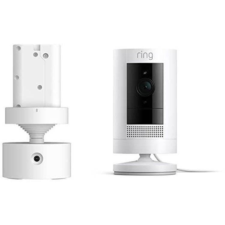Ring Indoor/Outdoor Camera Plug-In + Pan-Tilt Mount For Stick Up Camera | White
