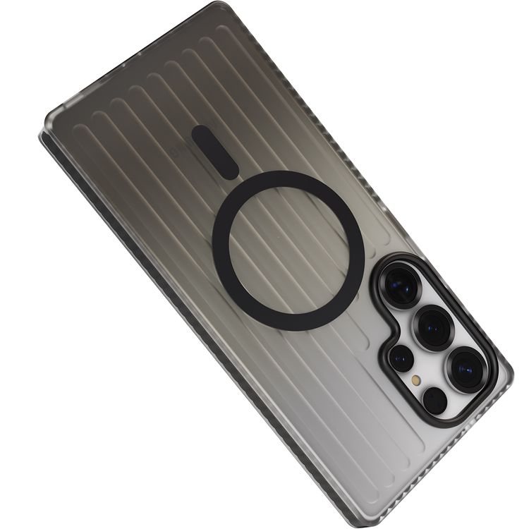 Levelo Cabin MagSafe Case for Samsung S26 Ultra, Shock-Resistant Bumper, Strong Magnets, 1.5m Drop Tested, Shockproof Corners, Enhanced Camera & Screen Protection, 2H Scratch Resistance, Ever-Clear Technology - Smokey Black