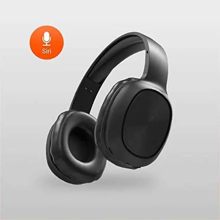 Porodo Soundtec Wireless Headphones with Noise Cancelling, Active Siri, Pure Bass, 2 Hours Charging Time, 12 Hours Playtime, 400mAh Battery Capacity - Black