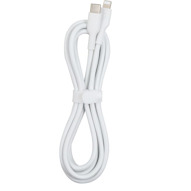 Powerology Type-C to Lightning Cable PD 20W, Fast Data Sync And Charge, Universal Compatibility, 2m/6.5ft - White