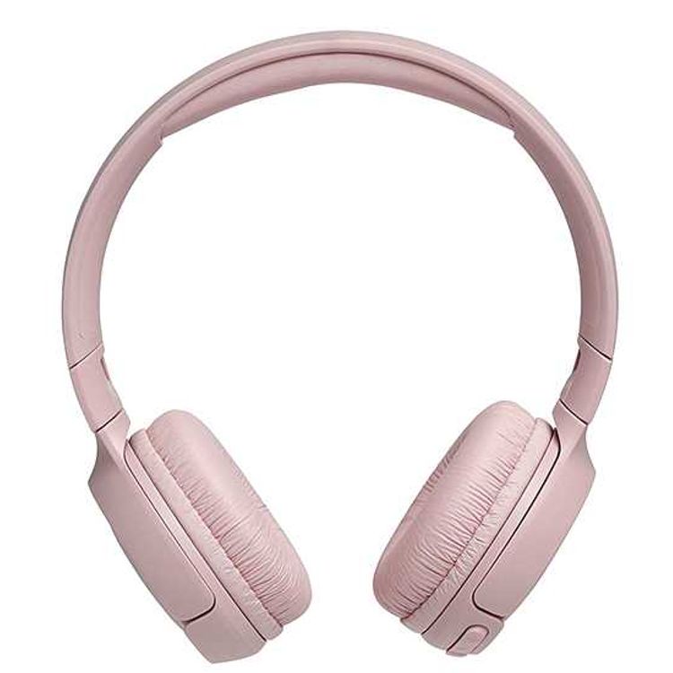 JBL T500 Wireless Bluetooth On-Ear Headphones with Mic, Pure Bass Sound, Hands-free Calls, 16-hours Battery Life, Lightweight & Foldable Design - Pink