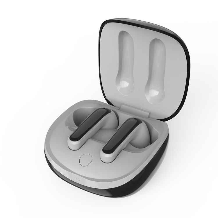 Porodo Soundtec True wireless Earbuds with Super Bass, Touch Controls, Environment Noise-Cancellation, 3 Mode Switch, 3 Hours Playtime, Bluetooth Version 5.3 - Black