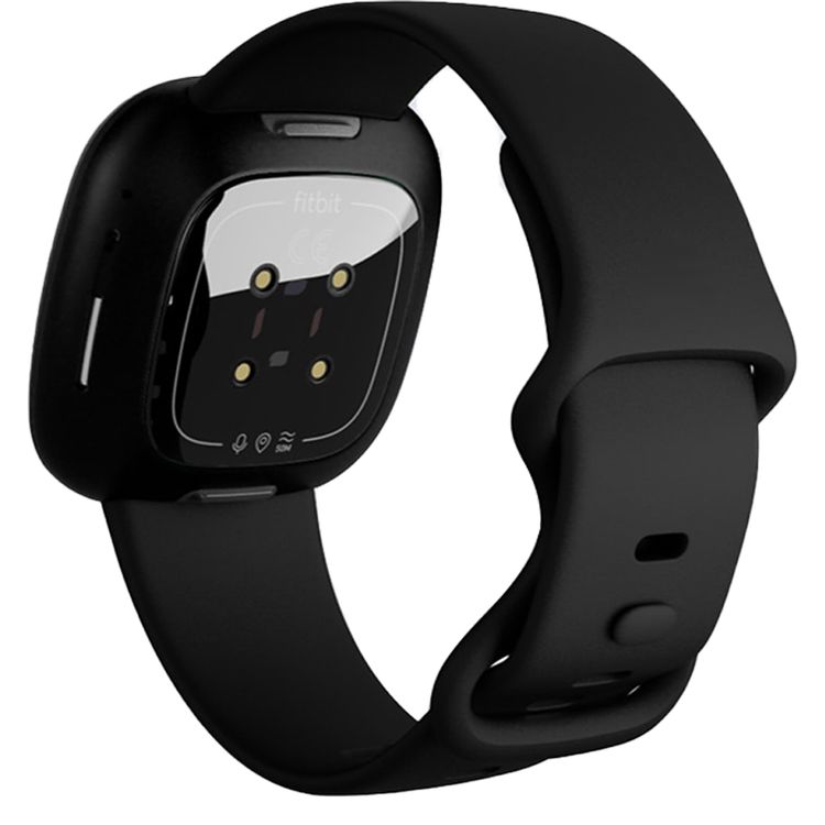 Devia 347320-BK Deluxe Series Sport Silicone Watch Band for Fitbit Versa 3 - Black