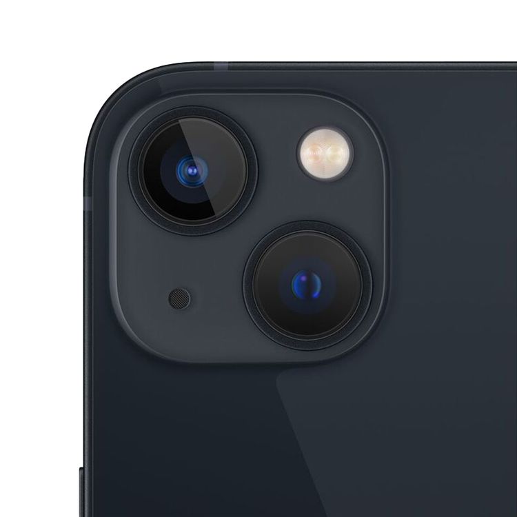 Apple iPhone 13 with 5G Network Technology, 4GB RAM, 128GB Capacity, 6.1-inch Screen Size, Dual eSIM, 12MP Camera Resolution, A15 Bionic Chip, Lightning Connector Type, Splash, Water & Dust Resistant - Midnight