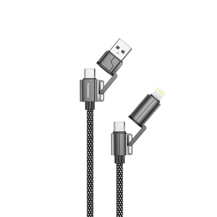 بورودو 6 أساسيات في 1 مجموعة نهائية بشاحن مزدوج المنافذ GaN، حامل مغناطيسي MagSafe، بنوك طاقة بسعة 10000mAh و20000mAh، كابل شحن بطول 1.2 متر، حقيبة سفر متضمنة - أسود