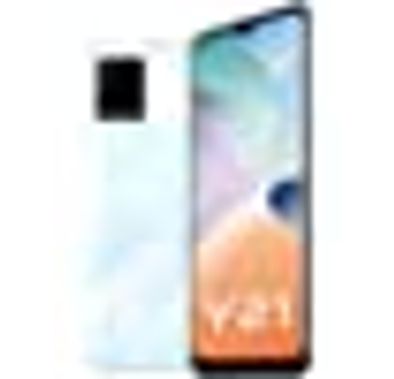 هاتف فيفو Y21 ثنائي الشريحة دايموند جلو 4 جيجا رام 64 جيجا 4G LTE مع حقيبة ظهر - أبيض