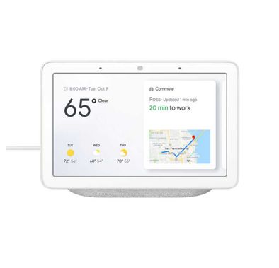 Google GA00516-US Home Hub with Google Assistant Smart Display With Google Assistant / Wi-Fi & Bluetooth Wireless Connectivity - Chalk