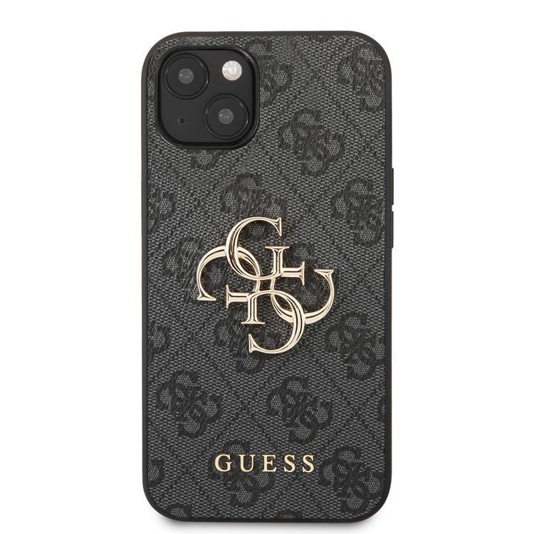 CG MOBILE Guess PU Leather 4G Big Metal Logo Compatible for iPhone 13 (6.1") Anti-Scratch, Easy Access to All Ports, Shock Absorption & Drop Protection